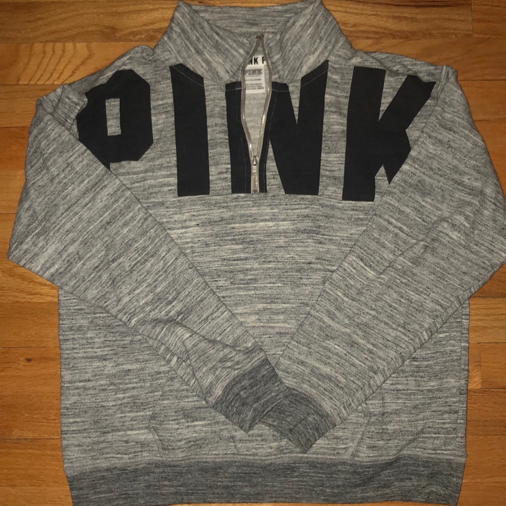 Pink half zip sweatshirt